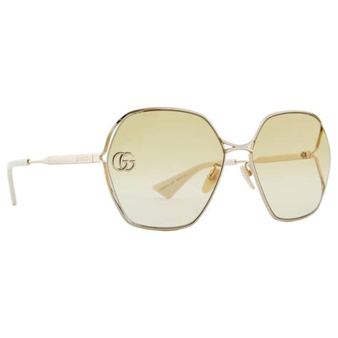 New GUCCI GG0818SA 004 Gold/Yellow 63